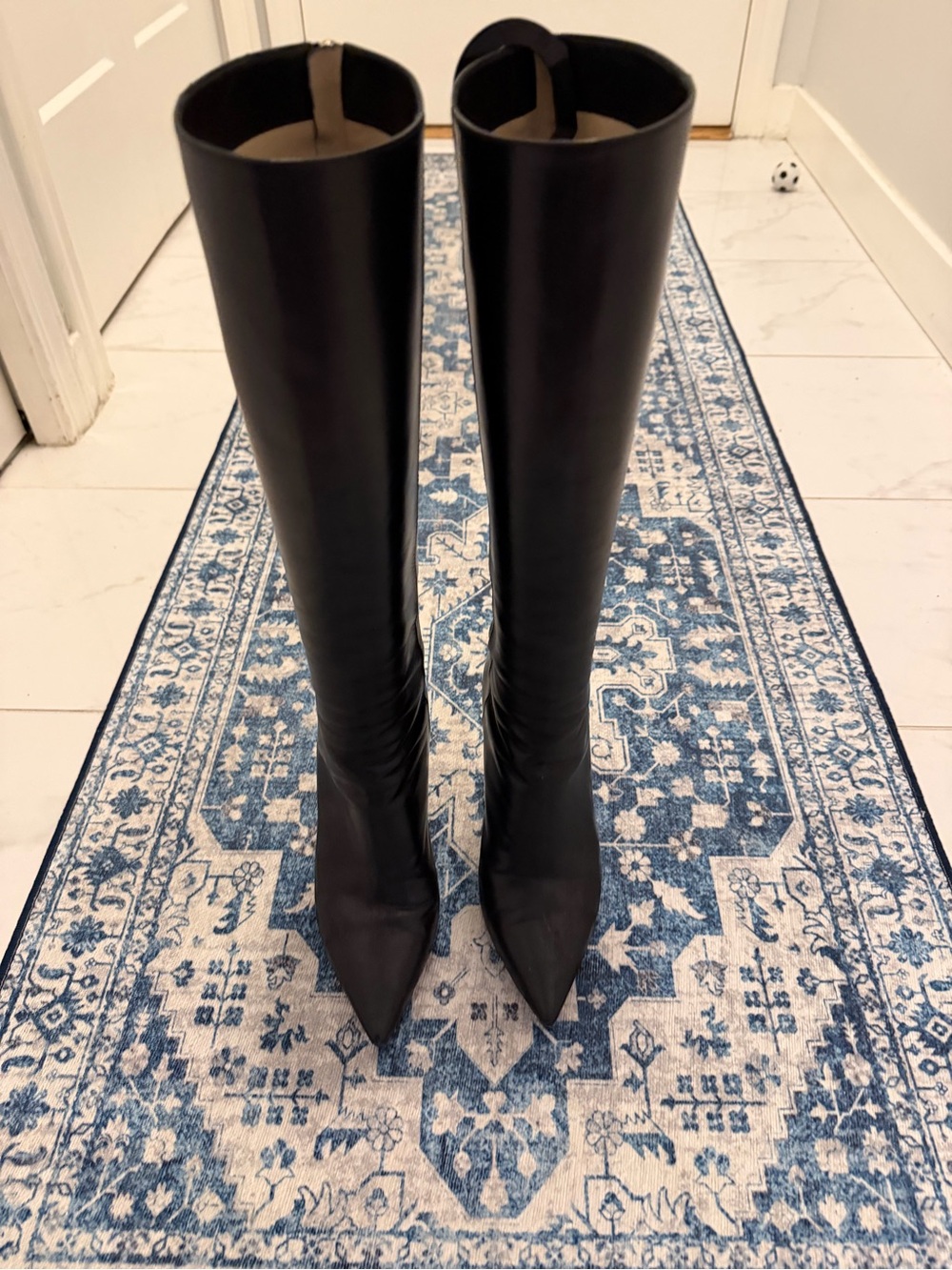 Jimmy Choo Black Over-the-Knee Pointed Toe Boots - Picture 2 of 12
